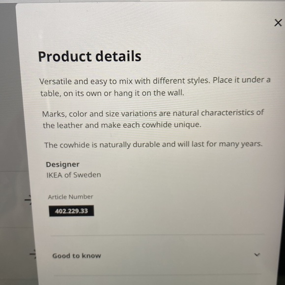 IKEA Coldby cowhide rug - Picture 7 of 9